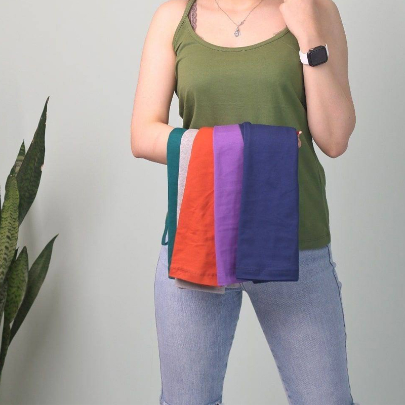 تاپ 2 بندی رنگی سایز 1 (پک 6 عددی)