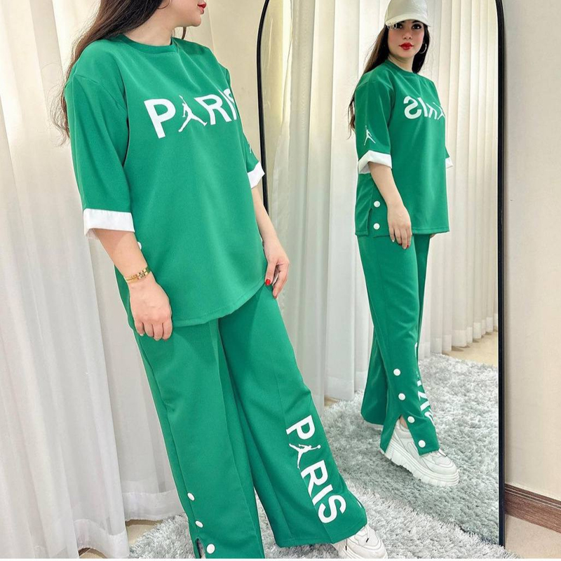 تیشرت و شلوار بگ ست پاریس (پک 6 عددی)