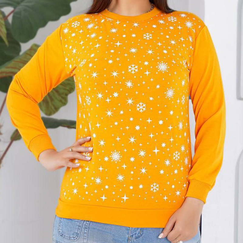 بلوز دورس تمام چاپ ستاره و برف(پک 4 عددی)