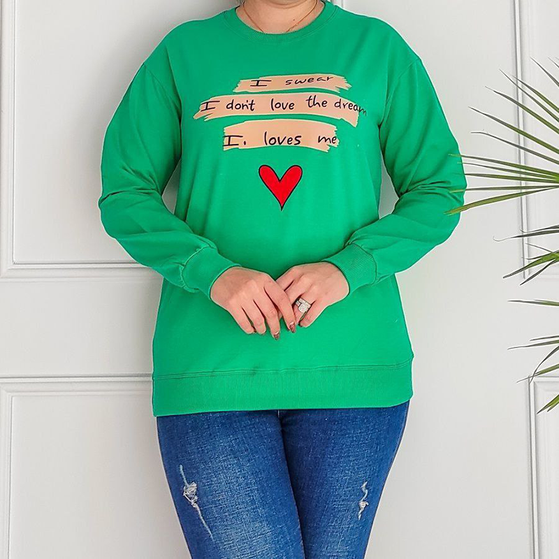 بلوز چاپی قلب انگلیسی(پک 6 عددی)