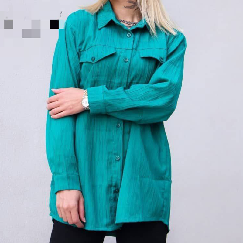 شومیز پیراهنی جیب نما  حراجی(پک 6 عددی)