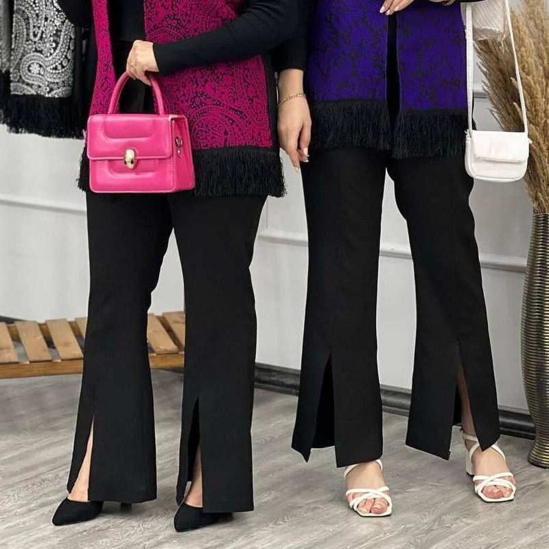 شلوار مازراتی دمپا گشاد جلو چاک (پک 5 عددی)