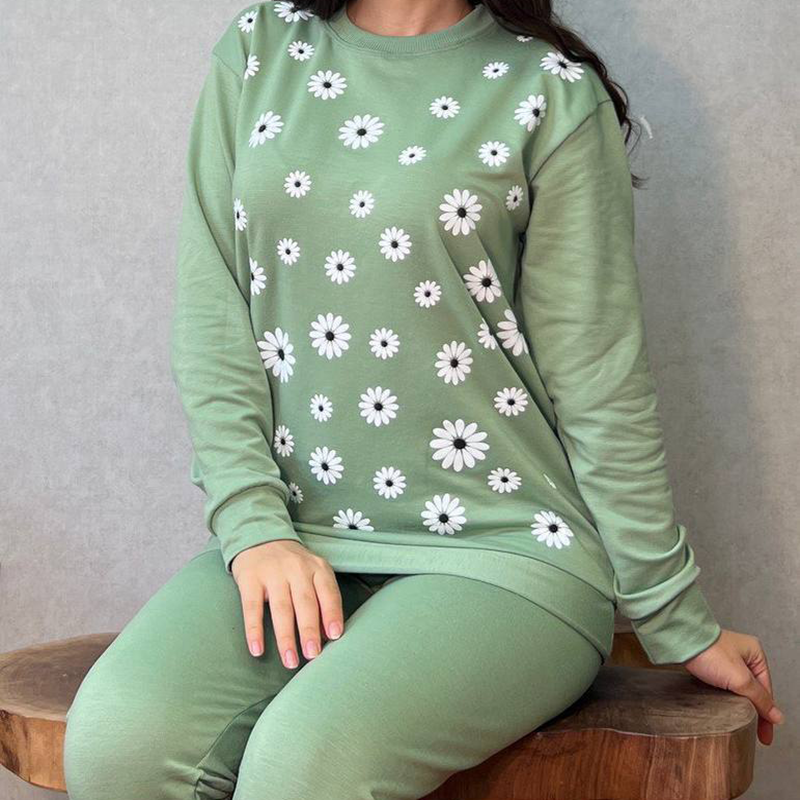 ست بلوز شلوار قواره بزرگ بابونه(پک 6 عددی)