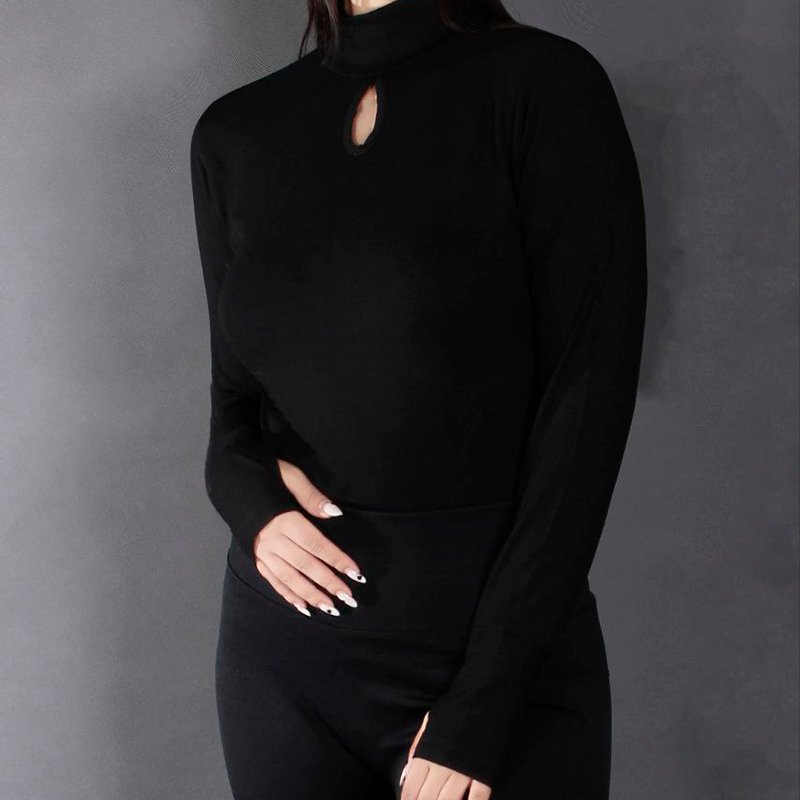 بادی یقه اسکی طرح اشکی استین فینگری(پک5 عددی)