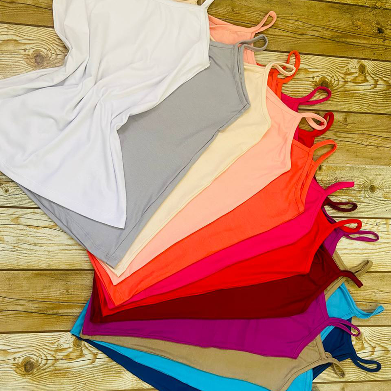 تاپ ۲ بندی کبریتی رنگی (پک 6 عددی)