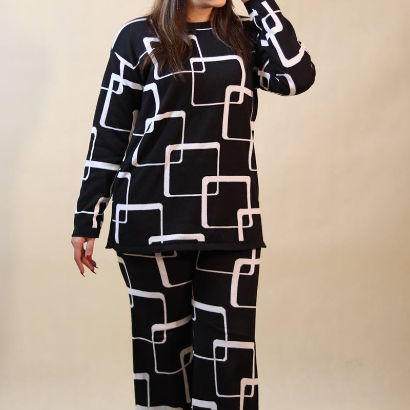 ست بافت تونیک شلوار مربع(پک6 عددی)