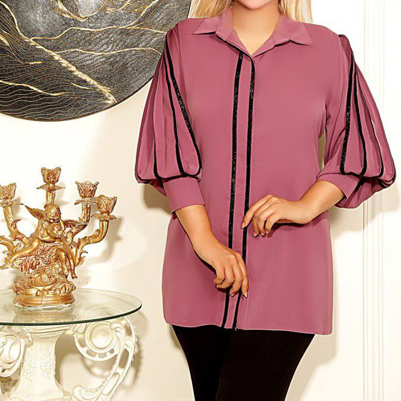 شومیز الیزه دکمه مخفی (پک 4 عددی)