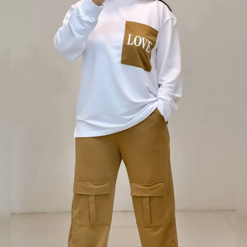 بلوز شلوار دورس گلکسی جیب لاو (پک 5 عددی)