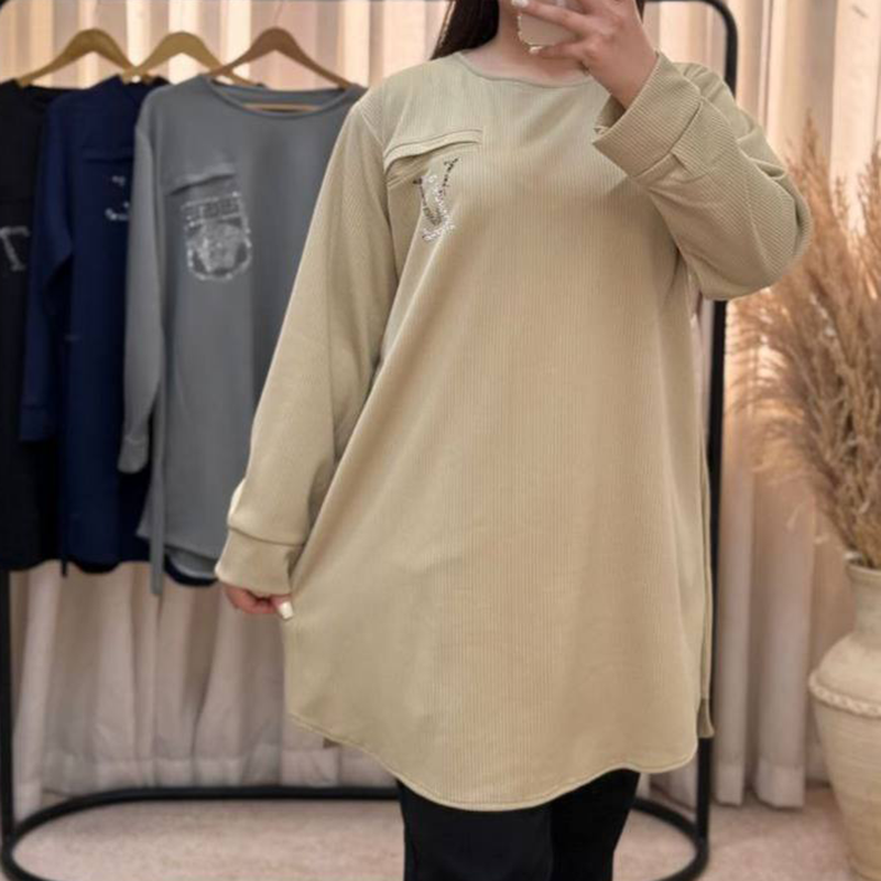 تونیک قواره بزرگ مدل ندا (پک 3 عددی)