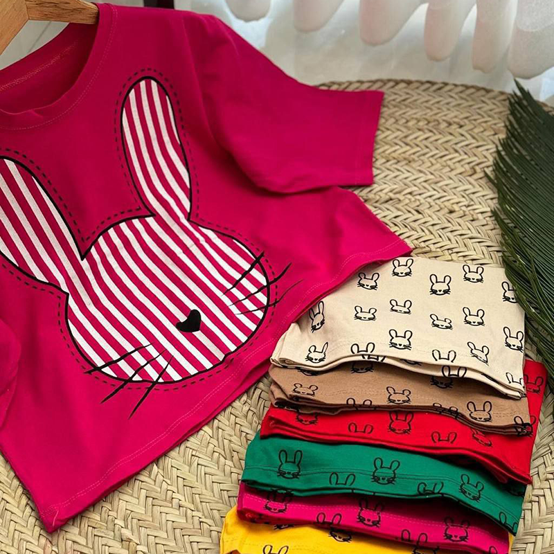 کراپ شورتک خرگوش (پک 6 عددی)