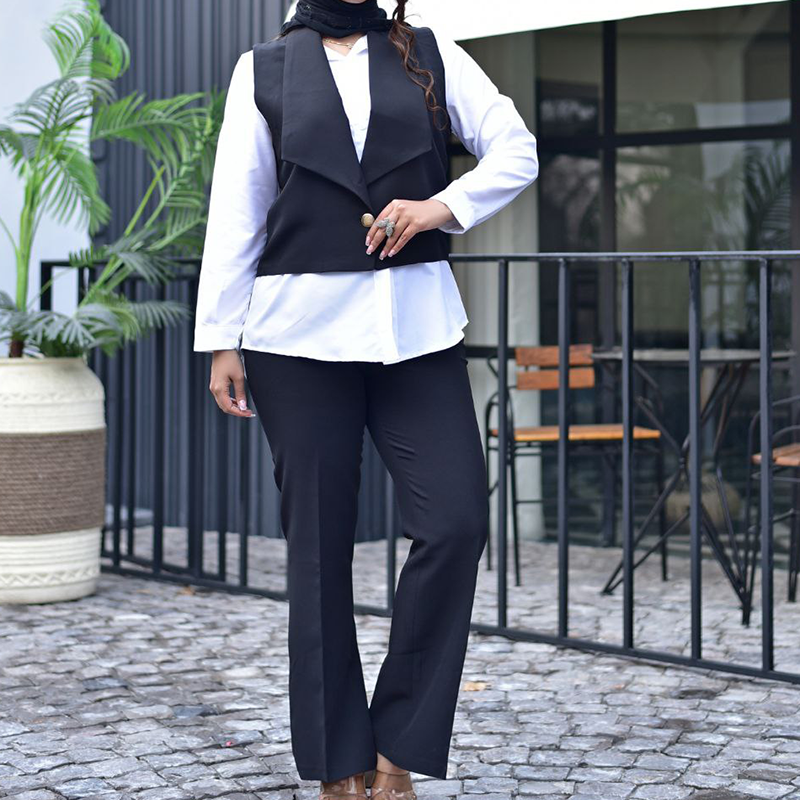 ست وست و شلوار مازراتی یقه ارشال (پک 3 عددی)