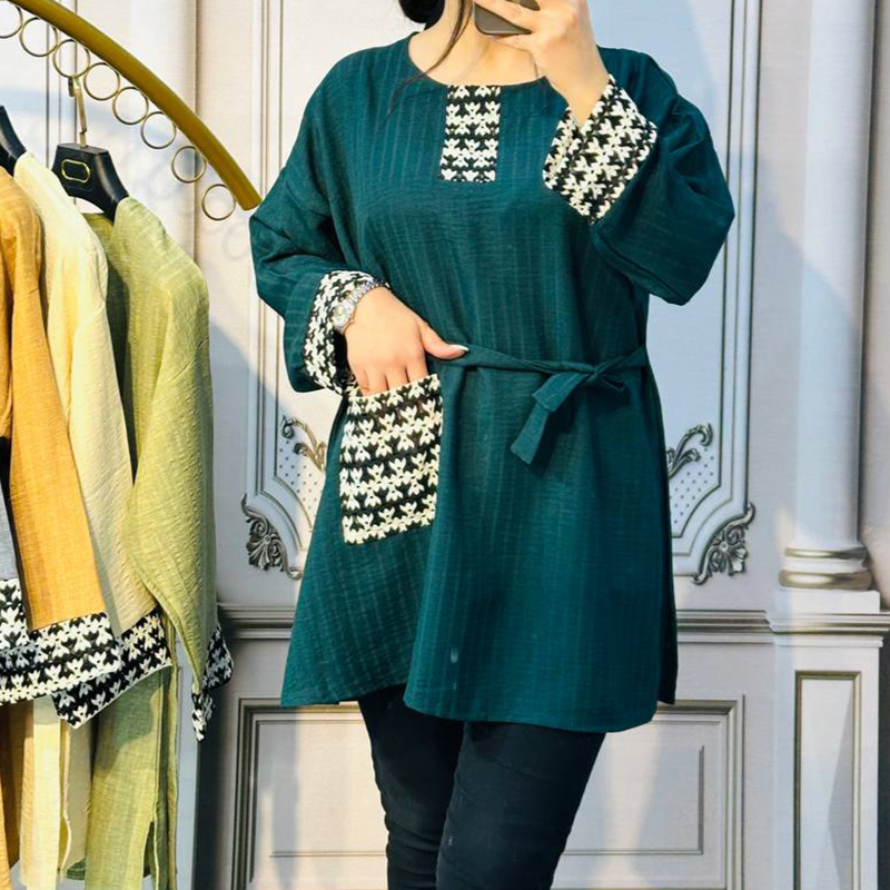 تونیک مانتویی قواره بزرگ (پک 6 عددی)