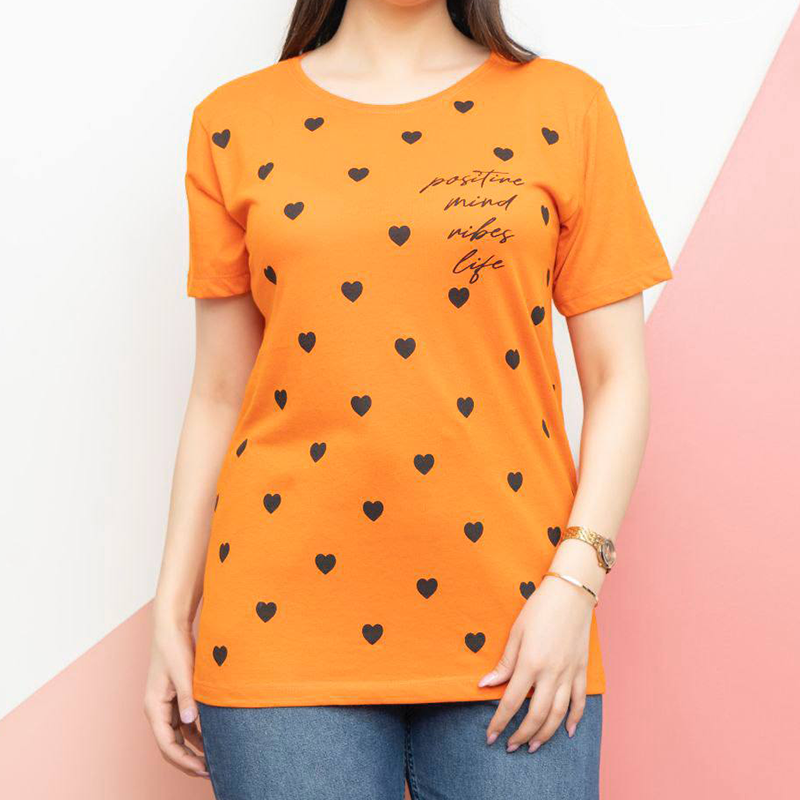 تیشرت چاپ قلب (پک 6 عددی)