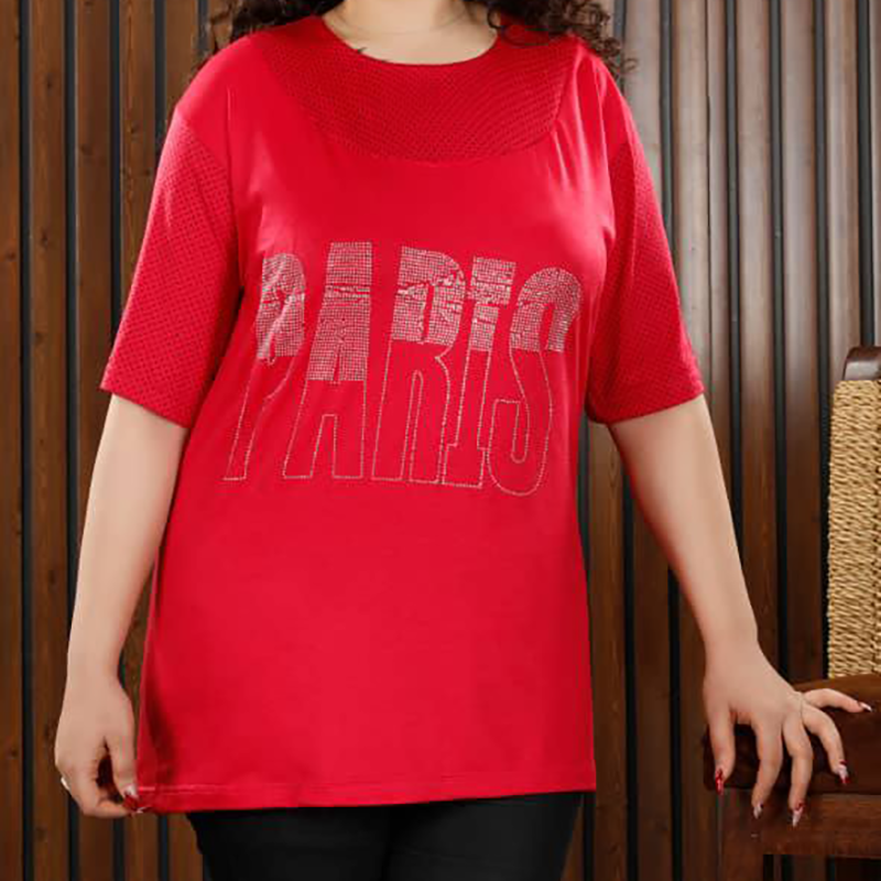 تیشرت سوپرلش پاریس نگینی (پک 5 عددی)