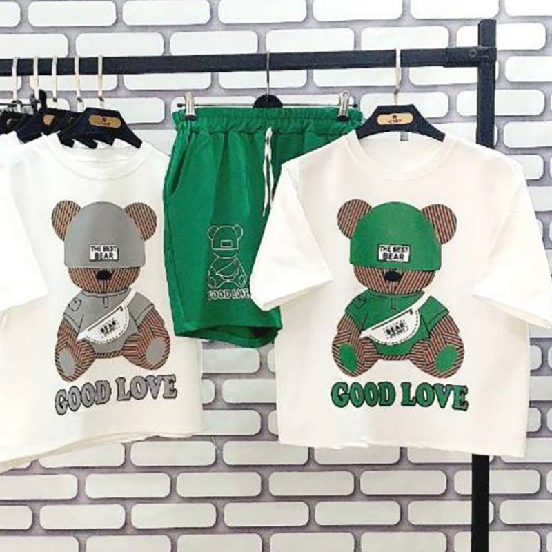 تیشرت شورتک خرسGOD (پک 3 عددی)