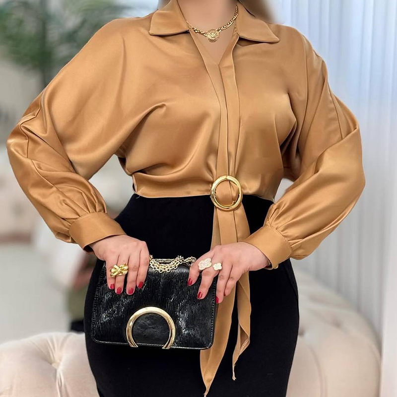 شومیز ساتن حلقه ای (پک 4 عددی)