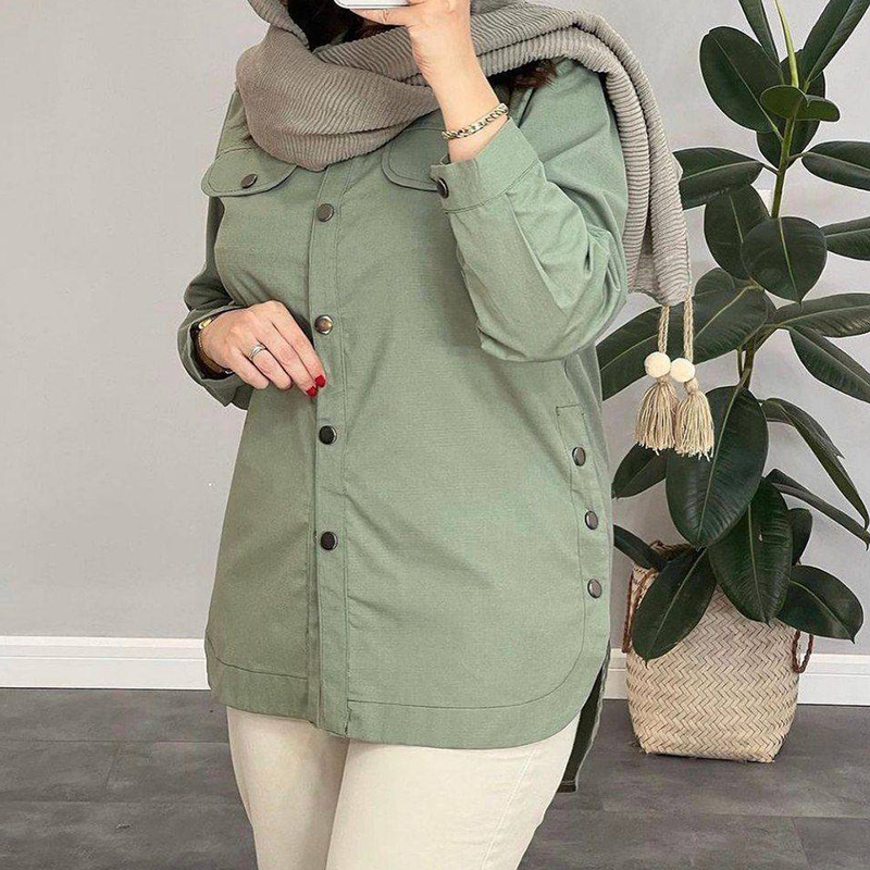 مانتو قواره دار بغل دکمه (پک 5 عددی)