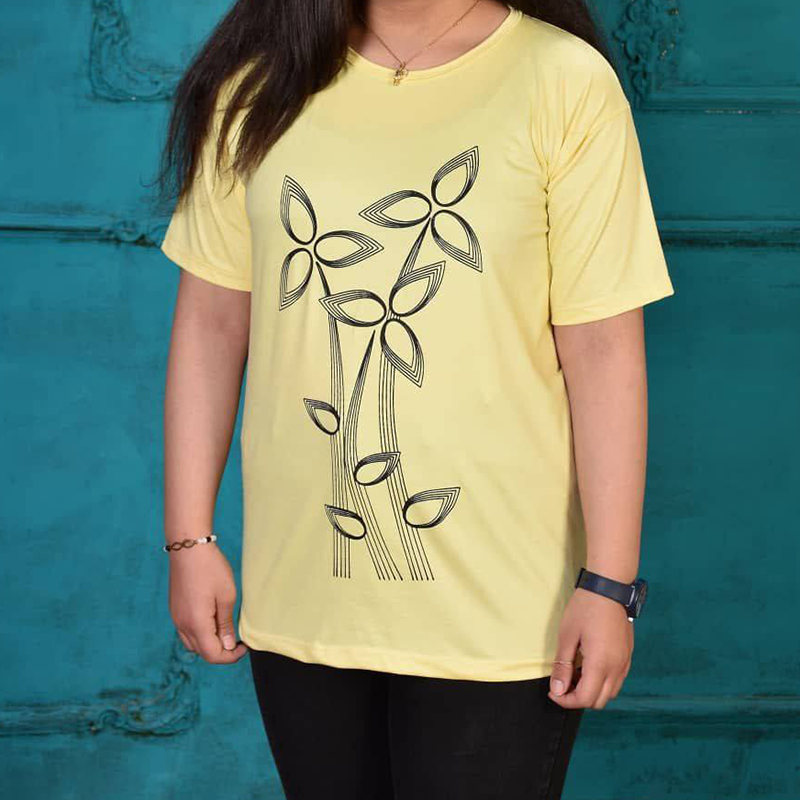 تیشرت قواره بزرگ گل (پک 6 عددی)