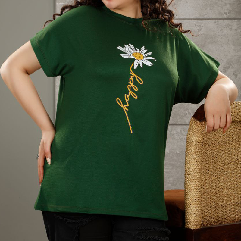 تیشرت لانگ گل بابونه  (پک 4 عددی)