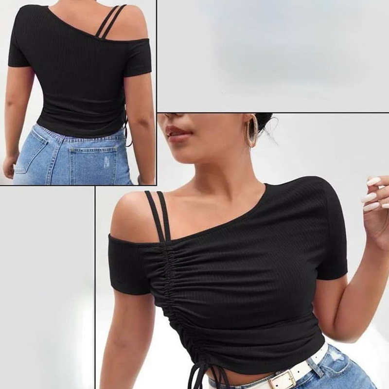 کراپ سرشانه گت یقه قایقی (پک 4 عددی)