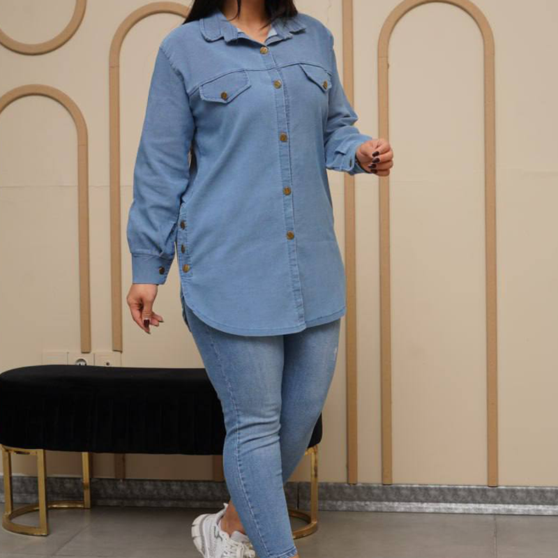 مانتو طرح لی بغل دکمه  (پک 3 عددی)