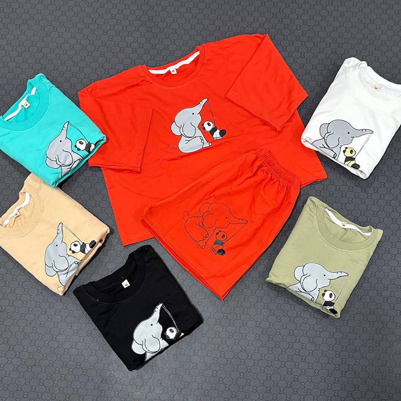 ست کراپ و شورتک فیل (پک 6 عددی)