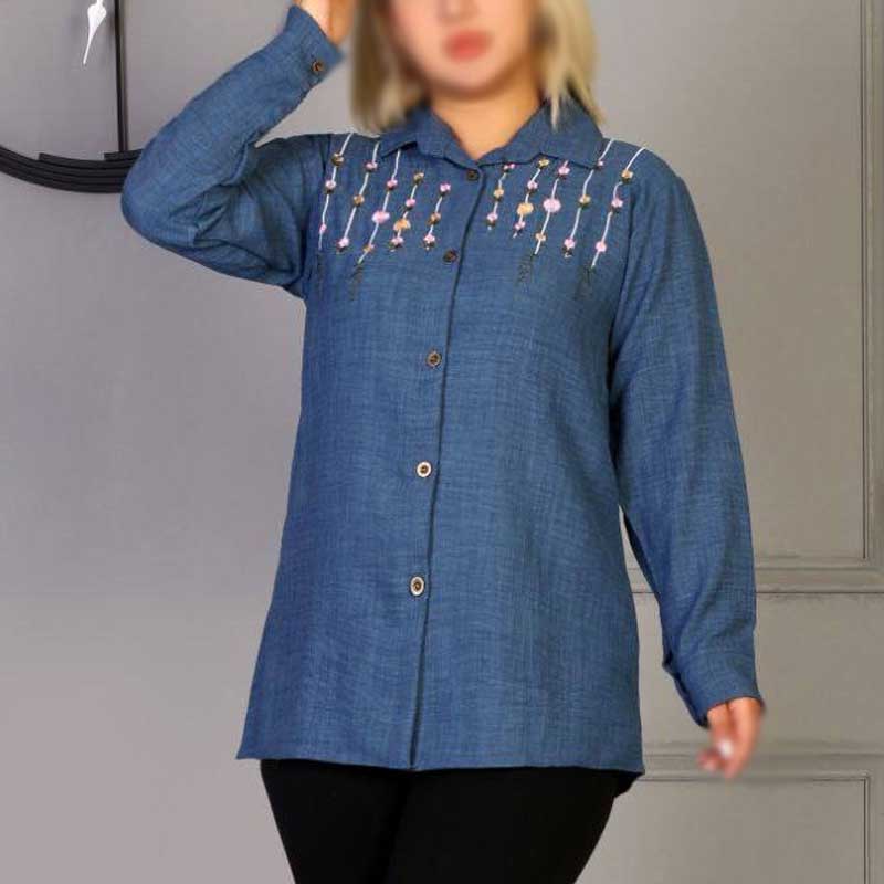 مانتو گلدوزی خطی عمودی (پک 6 عددی)