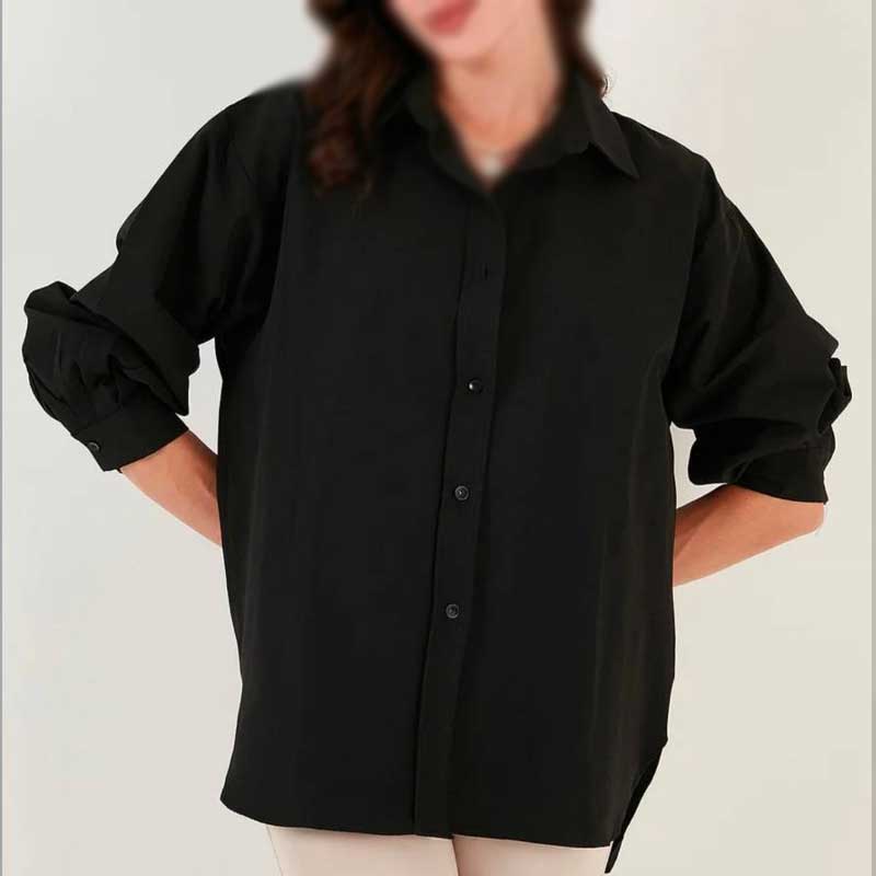 شومیز پیراهنی ساده تک جیب (پک 4 عددی)