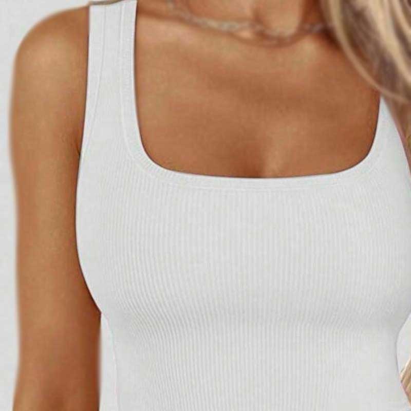 کراپ نیمتنه یقه خشتی بیسیک (پک 6 عددی)