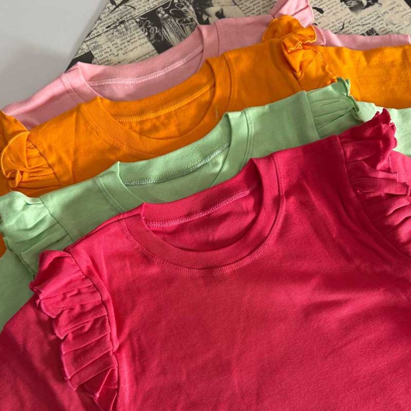 تیشرت آستین پیله دار (پک 7 عددی)