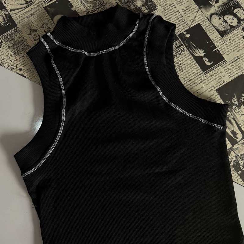 تاپ کراپ دوخت از رو نما سفید (پک 6 عددی)