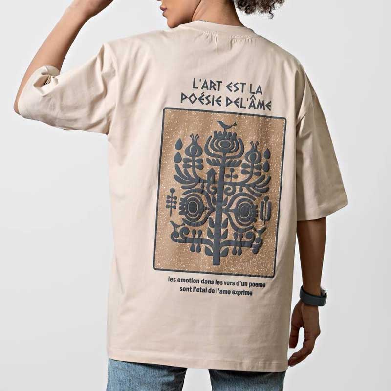 تیشرت لانگ چاپ دار (پک 6 عددی)