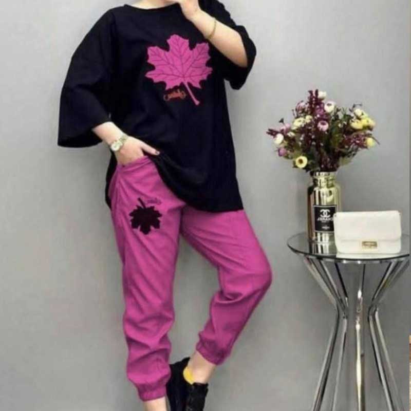 ست تیشرت و شلوار برگ (پک 6 عددی)