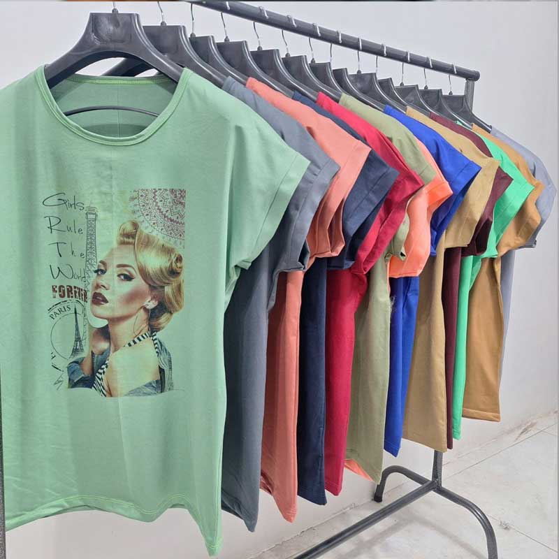 تیشرت(آستین سرخود ) (پک 6 عددی)