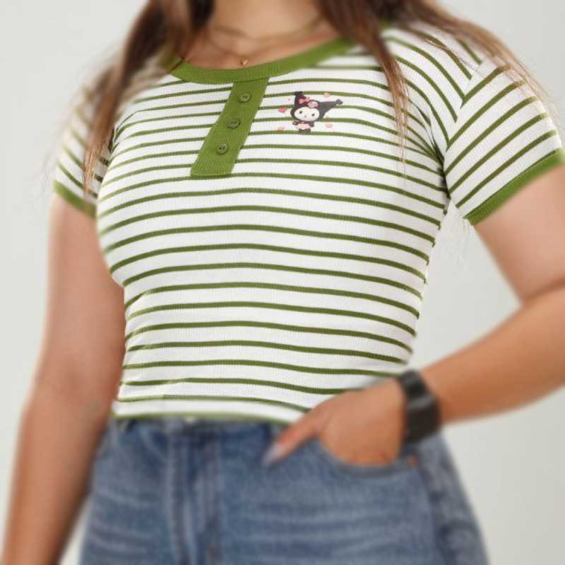 کراپ یقه گرد ۳ دکمه اسپرت (پک 6 عددی)