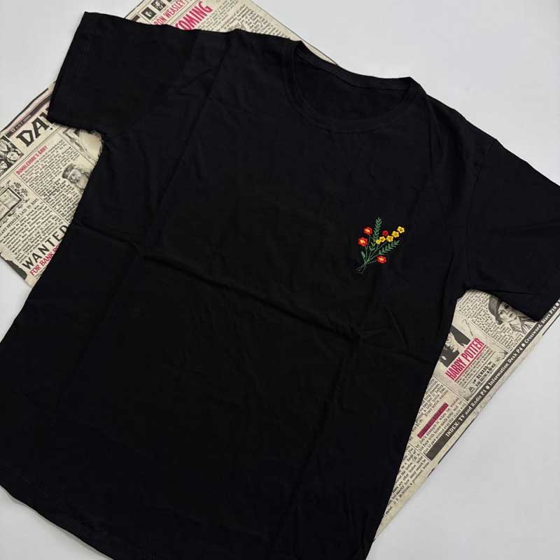 تیشرت گلدوزی دسته گل (پک 6 عددی)