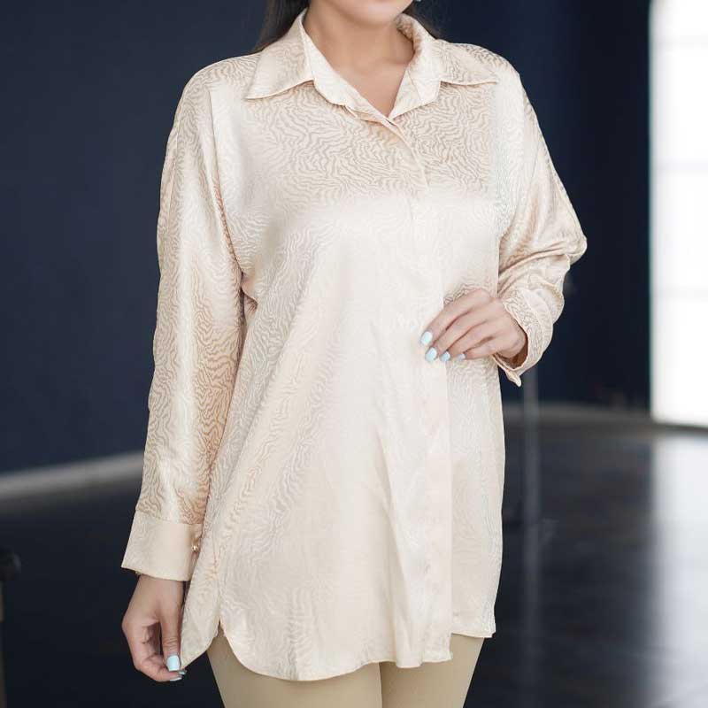 شومیز ساتن ابریشم دکمه‌مخفی (پک 6 عددی)