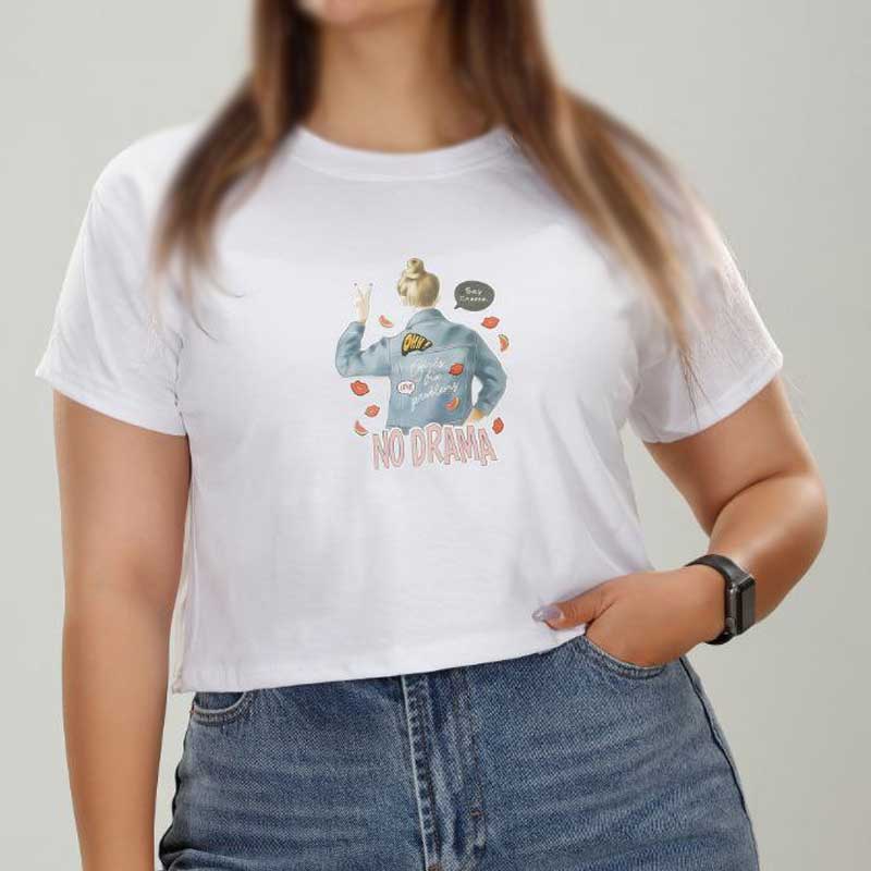 کراپ عروسکی چاپ دختر ( پک 4 عددی)