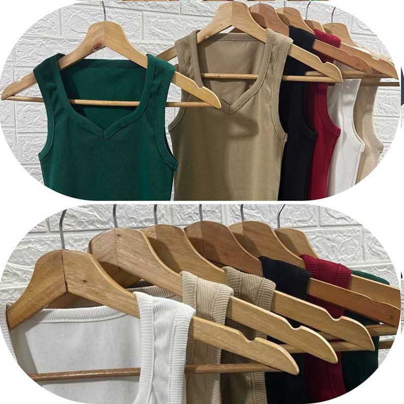 تاپ رکابی یقه دلبری (پک 6 عددی)