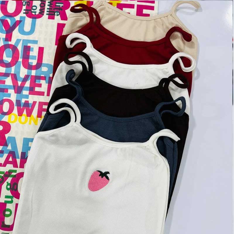 تاپ بندی گلدوزی توت فرنگی (پک 5 عددی)