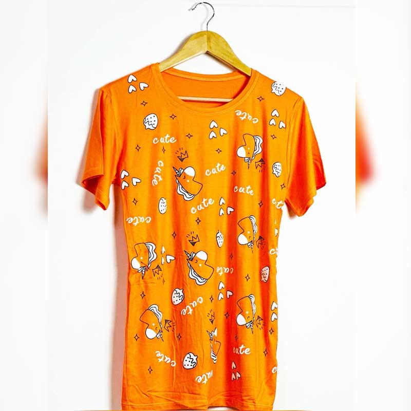 تیشرت چاپ پفکی اسب تک‌ شاخ (پک 6 عددی)