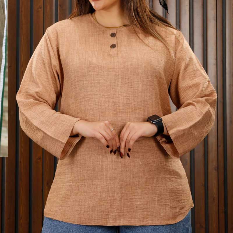 مانتو شومیز سوفیا  جلوبسته یقه بلیتی (پک 10 عددی)