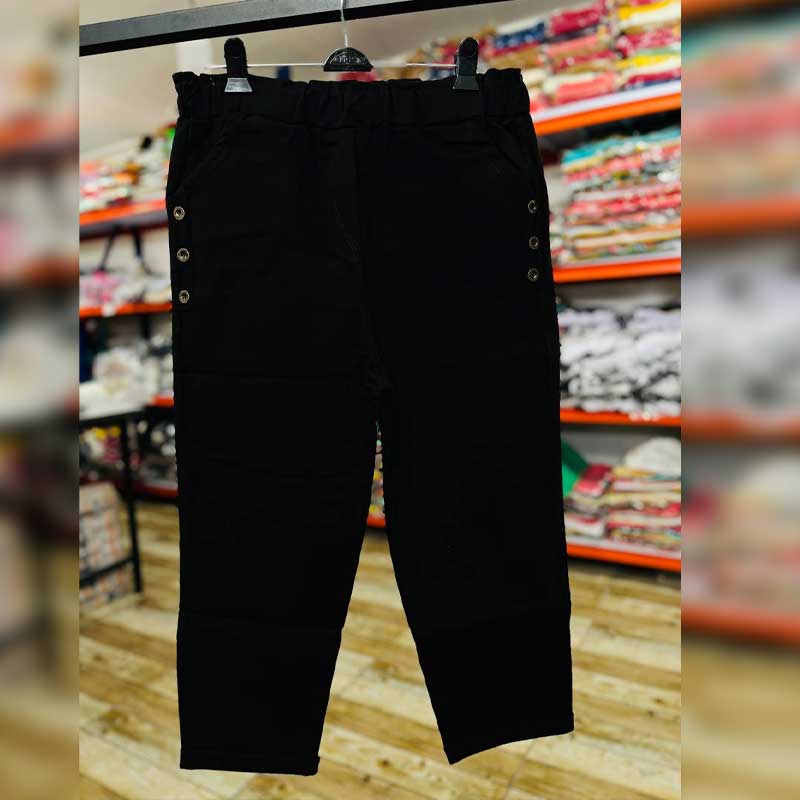 شلوار مام استایل بغل دکمه ( پک 4 عددی)