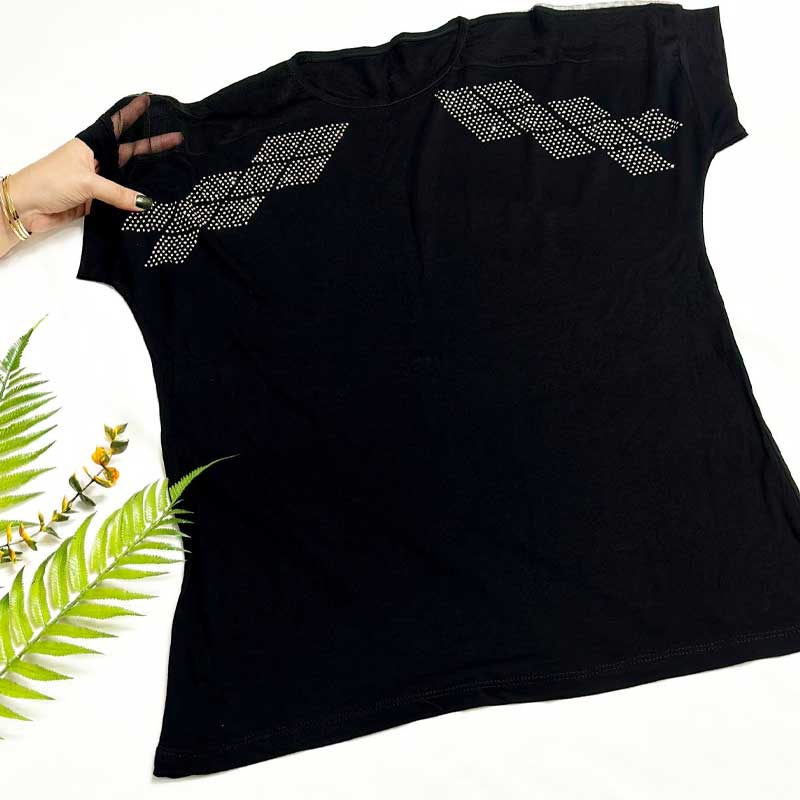 تیشرت یقه تور (پک 6 عددی)