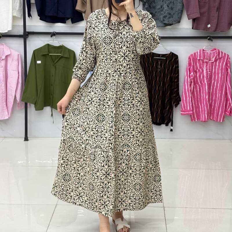 مانتو ساحلی کمربندار ترمه (پک 6 عددی)