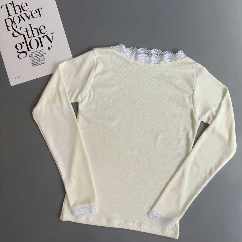 بلوز یقخ دلبری گیپور (پک 6 عددی)