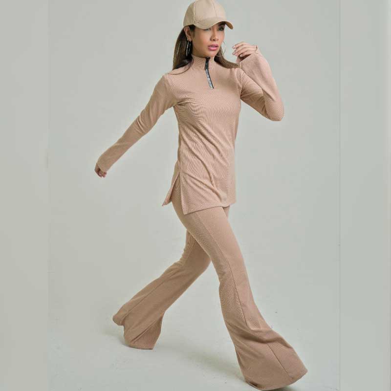 بلوز و شلوار بوت کات جلو زیپ دار (پک 6 عددی)