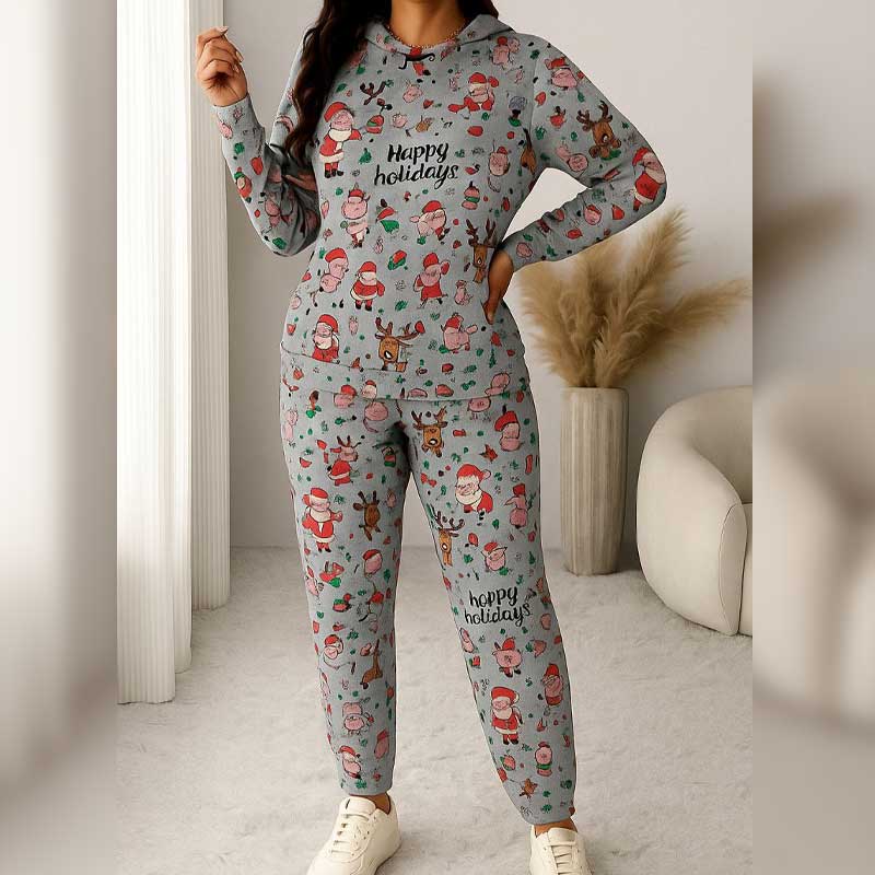 ست هودی و شلوار اینه ای (پک 6 عددی)