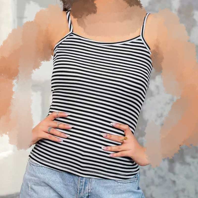 تاپ ۲ بندی راه راه ( پک 4 عددی)