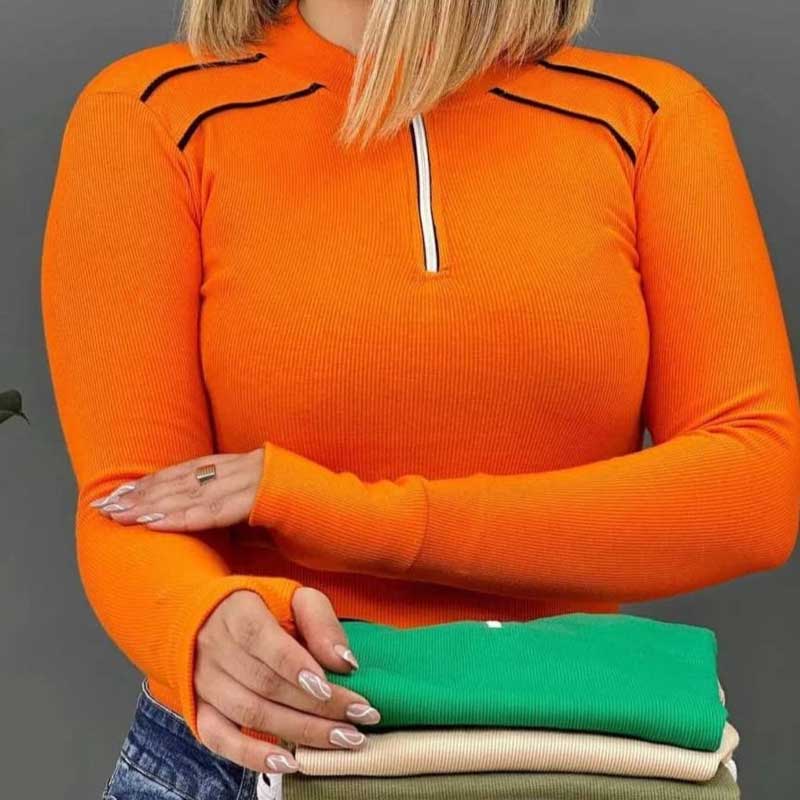 تیشرت نیم زیپ مغذی دوز (پک 6 عددی)